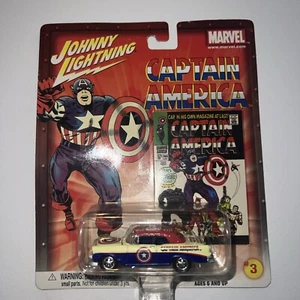 NEW Release 1 Johnny Lightning Marvel # 3 Captain America '56 Chevy Convertible - Picture 1 of 1
