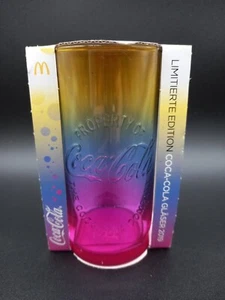Mc Donalds Regenbogen Glas Coca Cola limitierte Edition 2019 sammeln Neu OVP - Bild 1 von 7