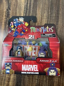 Juego de 2 figuras Minimates Marvel 2011 guerra civil Capitán América y Arnim Zola  - Imagen 1 de 2