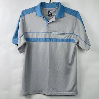Haband InstaDry Golf Polo Shirt Men’s S Short Sleeves Gray Blue Bowling - Image 1 of 4