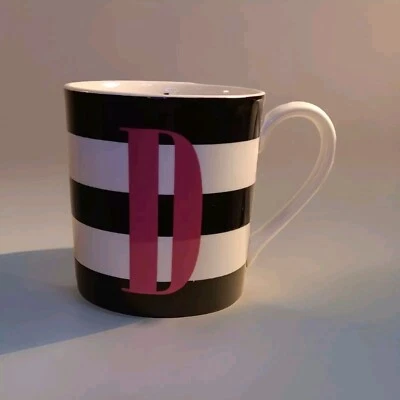Taza de té de café KATE SPADE para Lenox “Día de letras rojas” Wickford monograma letra D Foto 1 de 4