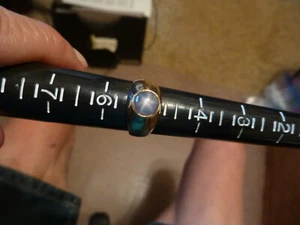 VINTAGE 60'S NATURAL PURPELISH BLUE 6 RAY 10 CARAT STAR SAPPHIRE RING 5.5 5g TW - Bild 1 von 7