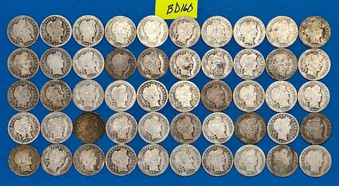 90% Silver Barber Silver Dime Roll | 90% Silver Dime Roll of 50 Coins | #BD160 Cover