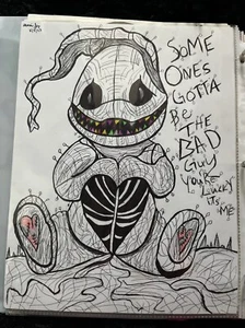 Oogie Boogie Man  Nightmare Before Christmas Original  pencil sketches drawings - Picture 1 of 3