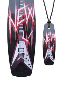 Mini-Board NEWSCHNITZEL Wakeskate 41 - Halskette Geschenk für Boarder WB13#15 - Picture 1 of 1