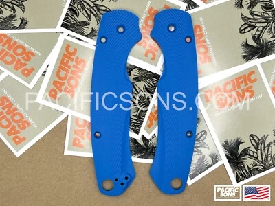 Spyderco Paramilitary 2 Contoured G10 Scales - Sunrise Pattern - Light Blue