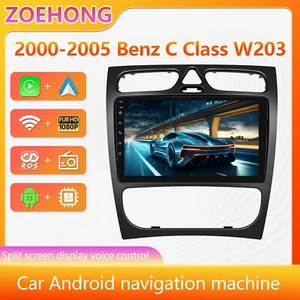 For MERCEDES BENZ C Class W203 W209 9" Android 13 Car GPS Stereo Radio CarPlay - Picture 1 of 24