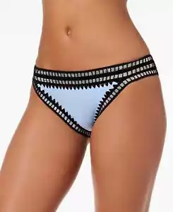 Bar III Damen Be Weave It Cheeky Bikinihose Bademode Blau Medium - Bild 1 von 2