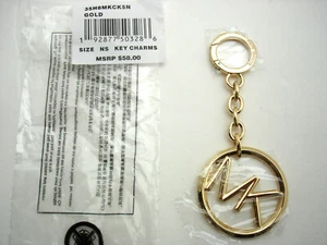 Nuovo Ciondolo/Appendiabiti Borsa Rotonda Oro MK Portachiavi Michael Kors - Foto 1 di 2