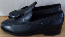Samuel Windsor Black Leather Tassel Dress Slip On Loafers Men's. Sz 8