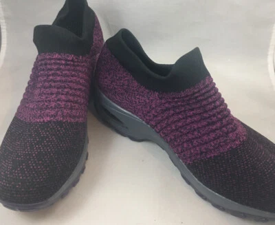 Women’s Purple Slip On Breathable Comfy Sock Sneakers Size 9 NEW - Image 1 of 4