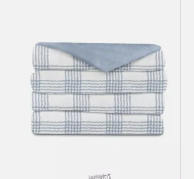 Sunbeam Microplush Comfy Toes Electric Heated Throw Blanket Foot Pocket Blue Whi - Image 1 of 3