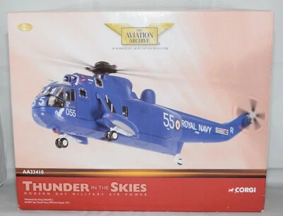 CORGI AVIATION ARCHIVE AA33410 SEA KING HAS.MK.I 824 SQD ROYAL NAVY  1:72 LTD ED - Image 1 of 4
