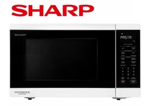 SHARP 34L 1200W INVERTER FAMILY MICROWAVE OVEN AUTO MENU DEFROST R350E(W) WHITE - Picture 1 of 7