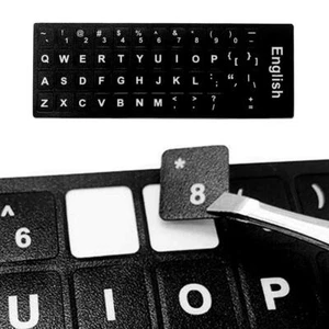 English Letters Keyboard Stickers Frosted PVC Tablet Computer Keyboard New E9R7 - Bild 1 von 15