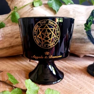 Vela Ángeles y Demonios | Vela gótica alquimia cuero ámbar - Imagen 1 de 5