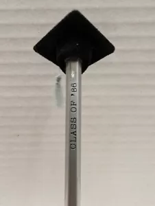 Vtg 1986 CLASS OF '86 Fuzzy Graduation Grad Cap Hat Congrats Pencil Topper L121 - Picture 1 of 5
