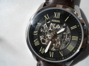 Fossil Automático Hombre Cuero Vestido Reloj Analógico. Mecánico y Automático.ME-3100 - Imagen 1 de 12