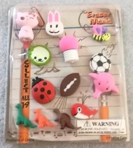 Scheda intestazione display distributore automatico Eraser Mania 13 animali anni 2010 NOS nuova - Foto 1 di 4