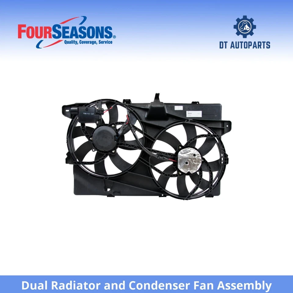 Conjunto de ventilador condensador y radiador doble para Ford Edge 2007-2013 4 estaciones 2008 Foto 1 de 4