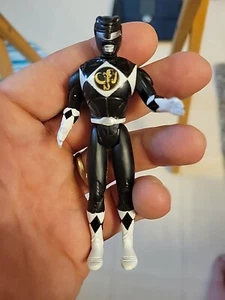Vintage Saban Mighty Morphin Power Ranger Action Figure 4" 1995 Black Ranger - Picture 1 of 4