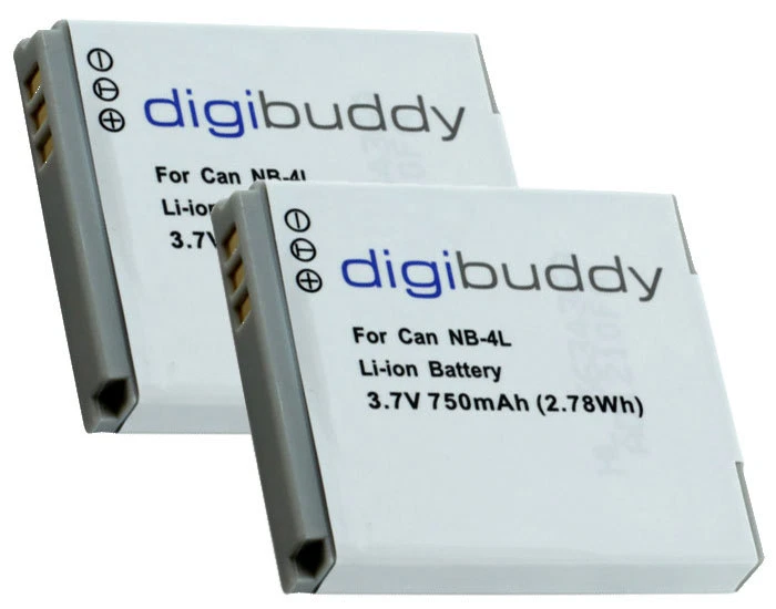 2 x Premium-Akku für Canon Ixus 230 HS, 220 HS, 130, 115 HS, 100 IS - NB-4L - Bild 1 von 1