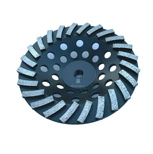 7 in 24T 5/8-11 thread arbor cup wheel coarse grit aggressively grinding - Picture 1 of 4