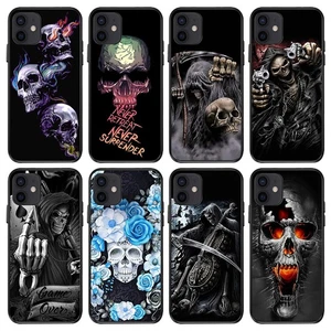 Für iPhone 16 Pro Max 15 14 13 12 11 XR XS Handyhülle Trendy Halloween Totenkopf - Bild 1 von 29