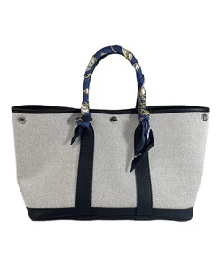 HERMES Tragetasche Garten Party TPM Handtasche hellgrau Höhe 22 cm Breite 31 cm 99 - Bild 1 von 8