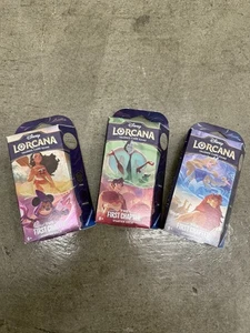 Disney Lorcana: Das erste Kapitel Starter Deck 3er Set VERSIEGELT mit Booster Packs! - Bild 1 von 1