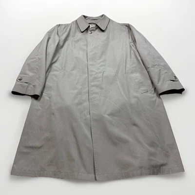 Hart Schaffner Marx Vintage Trench Coat Wool Liner 46 XL Rain Stain Repellent - Image 1 of 4