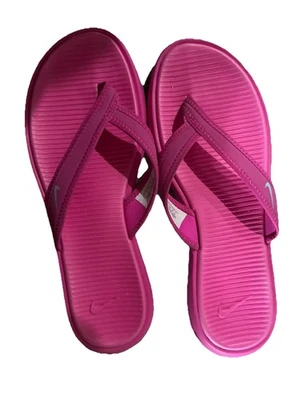 Chanclas para mujer Nike Solarsoft talla 9 rosa increíble estado Foto 1 de 4