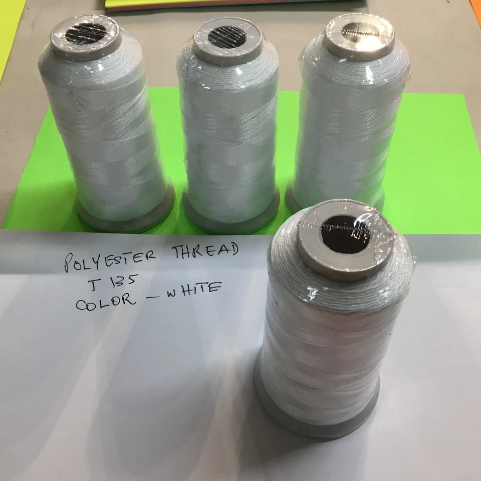 Polyester Thread UV Resistant  100G by Hidem Paul Threads White T135 Set of 4 - Image 1 of 1