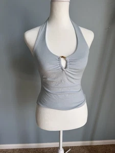 Top halter azul zorro blanco - Imagen 1 de 3
