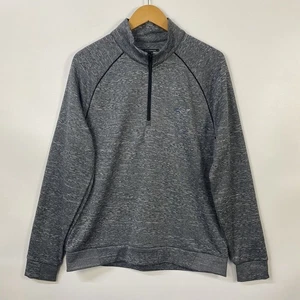 Greg Norman Men Pullover Medium Gray Long Sleeve Quarter Zip Sweatshirt Sweater - Picture 1 of 10