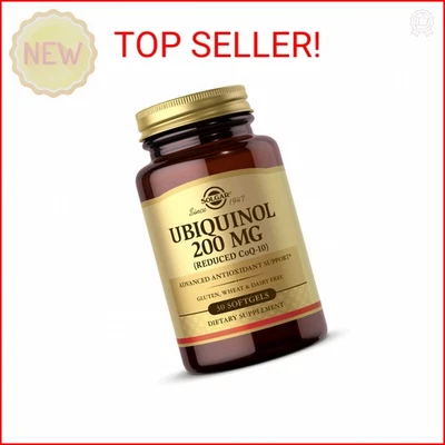 Solgar Ubiquinol 200 mg (CoQ-10 reducida), 30 cápsulas blandas - Promueve el corazón y el cerebro F Foto 1 de 2