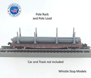 Z Scale Rack and Poles Car Load - Picture 1 of 7