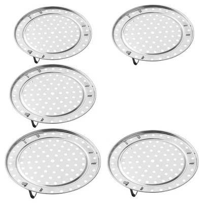  5 pezzi Supporto per vaporiera rotondo in acciaio inox con gambe rimovibili, - Immagine 1 di 4