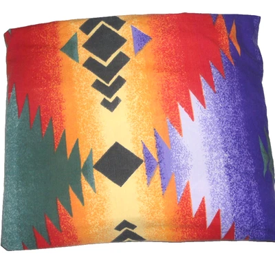 VINTAGE RALPH LAUREN CANYON BRIGHT BRITE PURPLE ORANGE (1) TWIN FITTED SHEET 14" - Image 1 of 4