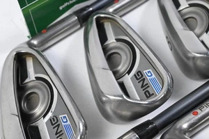 Ping G Series Irons / 6-PW+SW / Red Dot / Regular Flex Ping CFS 70 Shafts - Picture 1 of 7