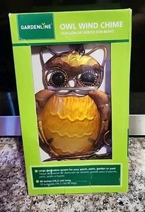 Gardenline Owl Windchime Copper & Marbles ! new sealed! 7" cute, rare.. - Picture 1 of 2