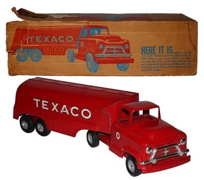 Extra Nice, Original, Boxed 1950s Buddy L Pressed Steel GMC Texaco Tanker Truck - Image 1 of 4