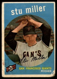 1959 Topps #183 Stu Miller G Good Giants Gray back  - Picture 1 of 2