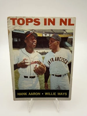 1964 Topps - Willie Mays, Hank Aaron #423 - Изображение 1 из 4