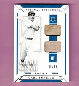 Carl Furillo Bat Relics 2019 National Treasures Game Gear #GGM-CF #d/99 B110 - Imagen 1 de 2