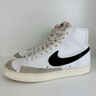 Nike Blazer Mid 77 Womens Size US 8 Black White Leather Skate Shoes Sneakers - image 1 of 4