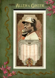 2025 Allen & Ginter - Eddie Murray gebrauchter Schläger im Spiel gerahmt Minigröße Relikt #MFR-EM - Bild 1 von 2
