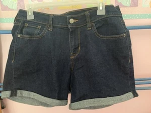 Old Navy Dark Denim Cuffed Curvy Jean Denim Shorts 4 EUC 5 Pocket - Bild 1 von 8
