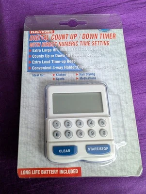 Elektronische digitale Countdown & Count Up Zeitschaltuhr, neu, bitte Beschreibung lesen  - Bild 1 von 4