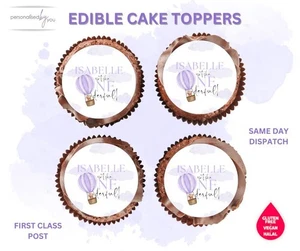 EDIBLE Cupcake 1ST BIRTHDAY Toppers Personalised ONEDERFUL ICING RICE WAFER - Picture 1 of 1
